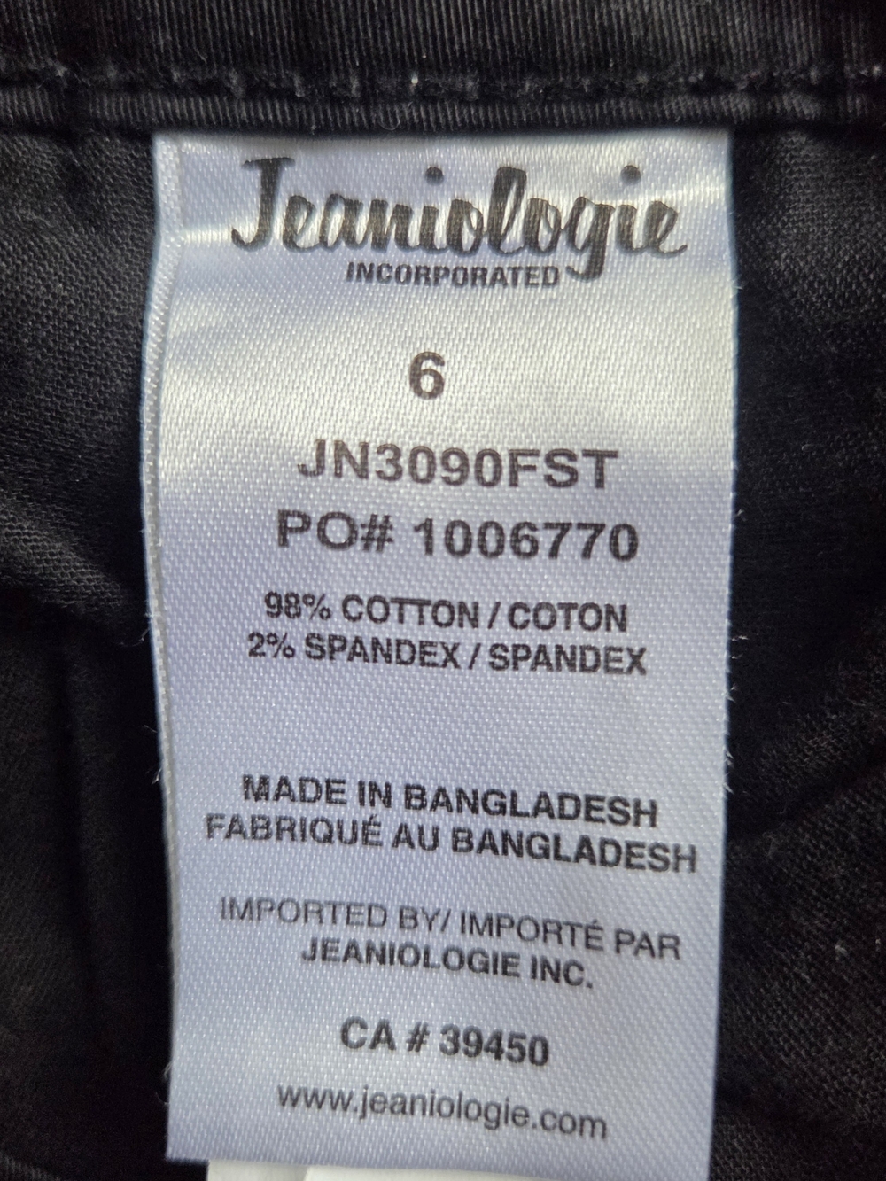 Jeaniologie Black Cargo Wide Leg Pants High Rise Size 6 Adjustable Hem Y2K - Picture 9 of 10